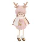 Living and Home Pink Hanging Fluffy Angel Christmas Tree Ornament