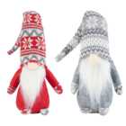Living and Home Christmas Santa Gnome Plush Gonk Dolls 2 Pack