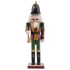 Living and Home Christmas Wooden Nutcracker Soldier with Trumpet