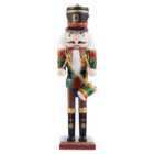 Living and Home Christmas Wooden Nutcracker Soldier with Drum 