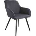 Accent Chair Marylin - Dark Grey And Black