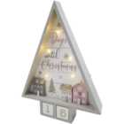 Decoration Pink and Grey House LED Advent Tree