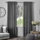 Divante Chatsworth Slate Thermal Lined Eyelet Curtains 137 x 168cm
