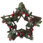 A Christmas Tale Traditional Pinecone Star Wreath