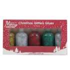 Pack of 5 Christmas Glitter Glues