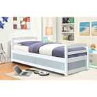 SleepOn 3Ft Single Solid Pine Storage Bed Kids Grey Slide Storage