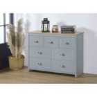 SleepOn 7 Drawer Merchant Chest Of Drawers In Grey