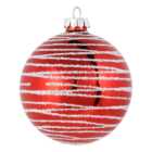 Red and White Bauble - Red