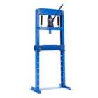 12 Ton Blue H Frame Floor Standing Metal Hydraulic Workshop Press with Press Plates 131 cm