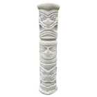 Granite Tiki Head Column Ornament