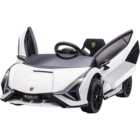 Tommy Toys Lamborghini Sian Kids Ride On Electric Car White 12V