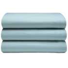 Serene Single Blue Brushed Cotton Flat Bed Sheet
