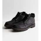 Jack & Jones Black Leather-Look Boots