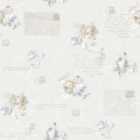 Galerie Country Cottage Floral Bouquets Blue and Beige Wallpaper