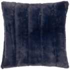 Paoletti Empress Navy Faux Fur Cushion Large