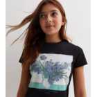 Girls Black Van Gogh Art Logo T-Shirt
