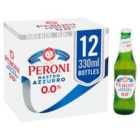 Peroni Nastro Azzurro 0% Alcohol Free Beer Lager Bottles 12 x 330ml