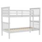 Vida Designs Milan Bunk Bed 3Ft Single Bed Detachable, White, 90 X 190 Cm