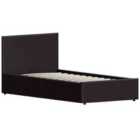 Vida Designs Lisbon 3Ft Single Faux Leather Ottoman Bed, Brown, 90 X 190 Cm