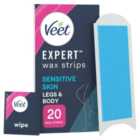 Veet Expert Wax Strips Legs Sensitive 20s