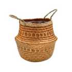 Ivyline Seagrass Tribal Amber Lined Basket Medium H30cm D35cm