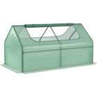Outsunny Green Window Large Raised Garden Bed Planter Box with Greenhouse