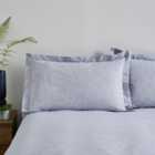 Enzo Chambray Blue 100% Cotton Oxford Pillowcase