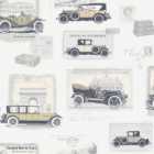 Galerie Nostalgie Vintage Cars Silver and Grey Wallpaper