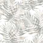Galerie Organic Textures Leaf Grey Wallpaper