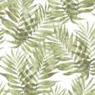 Galerie Organic Textured Leaf Green Wallpaper