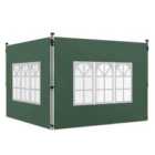 Outsunny 2x Gazebo Side Panels for 3x3m or 3x4m - Green
