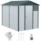 Outsunny 9'x6' Galvanised Metal Garden Shed