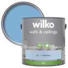 Wilko Walls & Ceilings Moody Blue Silk Emulsion Paint 2.5L