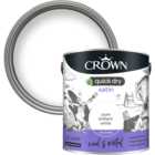 Crown Quick Dry Wood and Metal Pure Brilliant White Satin Paint 2.5L