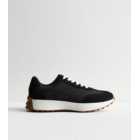 Black Suedette Lace Up Chunky Trainers