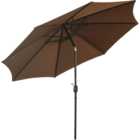Outsunny Coffee Crank and Tilt Parasol 3m