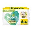 Pampers Harmonie New Baby Wipes 0% Plastic, 4x46Each