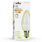 Wilko 1 pack Small Screw E14/SES LED 6W 470 Lumens Dimmable Candle Light Bulb