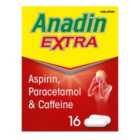Anadin Extra Aspirin & Paracetamol Fast Acting Pain Killer Caplets 16 per pack