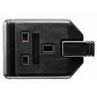 Masterplug 13A Single Rewireable Trailing Socket - Black