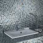Wickes Shimmer Hammered Grey Glass Mosaic Tile Sheet - 300 x 300mm