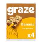 Graze Vegan Banana Snack Bars Wholegrain Oats 4 per pack