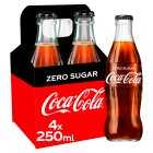 Coca-Cola Zero Sugar Bottle, 4x250ml