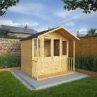 Mercia 7 x 7 ft Traditional Double Door Summerhouse with Veranda