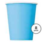 Powder Blue Paper Party Cups 8 per pack