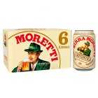 Birra Moretti Premium Lager Beer Can, 6x330ml