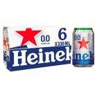 Heineken 0.0% Alcohol Free Lager Beer Can, 6x330ml