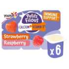 Petits Filous Kids Strawberry & Raspberry Yoghurt 6 x 47g