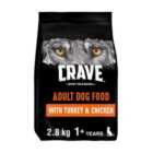Crave Natural Grain Free Adult Complete Dry Dog Food Turkey & Chicken 2.8kg