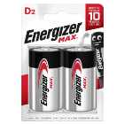 Energizer Max D Batteries - Pack Of 2